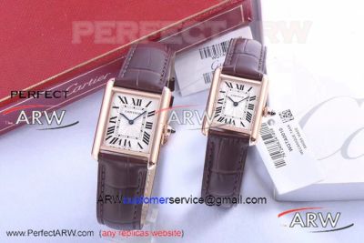 Perfect Replica Cartier Tank Louis Couple Watch